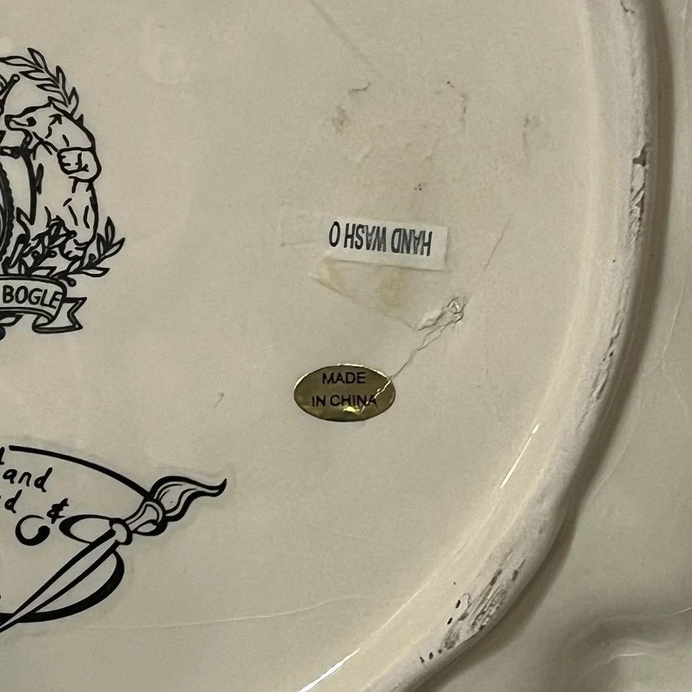 Kaldun & Bogle Cookies For Santa Christmas Plate Dish Hand Painted Vintage